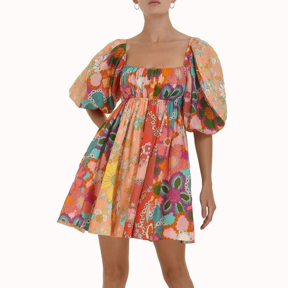 Zimmermann Lola Panelled Mini Dress